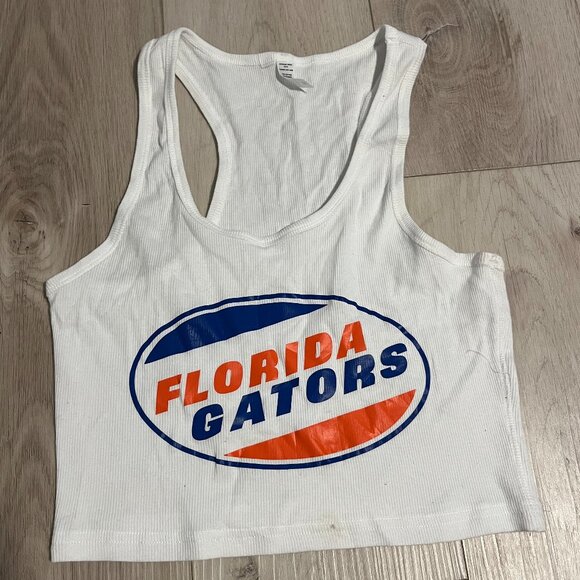 UF Florida Gators Tank Top | White with Orange & Blue Graphic Design | Size M - Picture 1 of 2